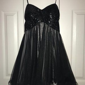 black strapless homecoming dress